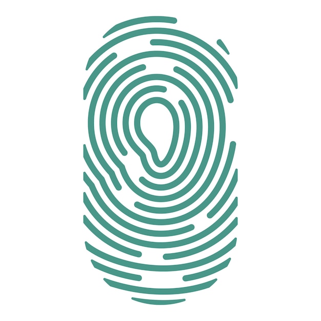 Huella dactilar que muestra el gráfico de acceso a la identidad única
