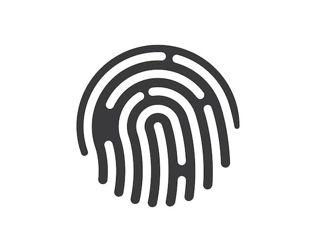 Huella digital logo icono ilustración vector plantilla