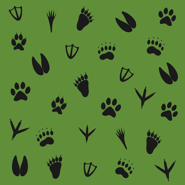 Vector huellas de animales