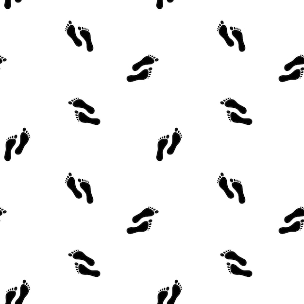 Huellas dobles pierna vector negro patrón sin costuras paso paso piernas pista de fondo