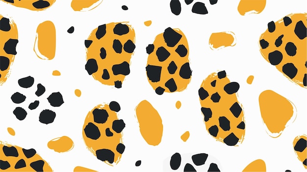 Las huellas de las patas amarillas y naranjas son un patrón de huella de leopardo.