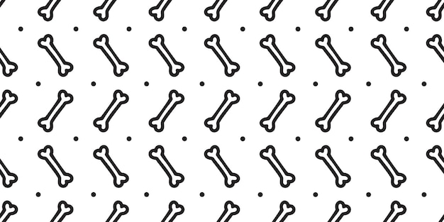 huesos de perro vintage vector patrón sin costuras con iconos de línea plana color blanco negro textura de alimentos para mascotas
