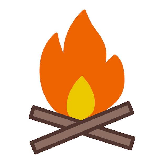 Huevo de campamento fuego de leña al aire libre fuego quemando troncos de madera y campamento chimenea de piedra simple