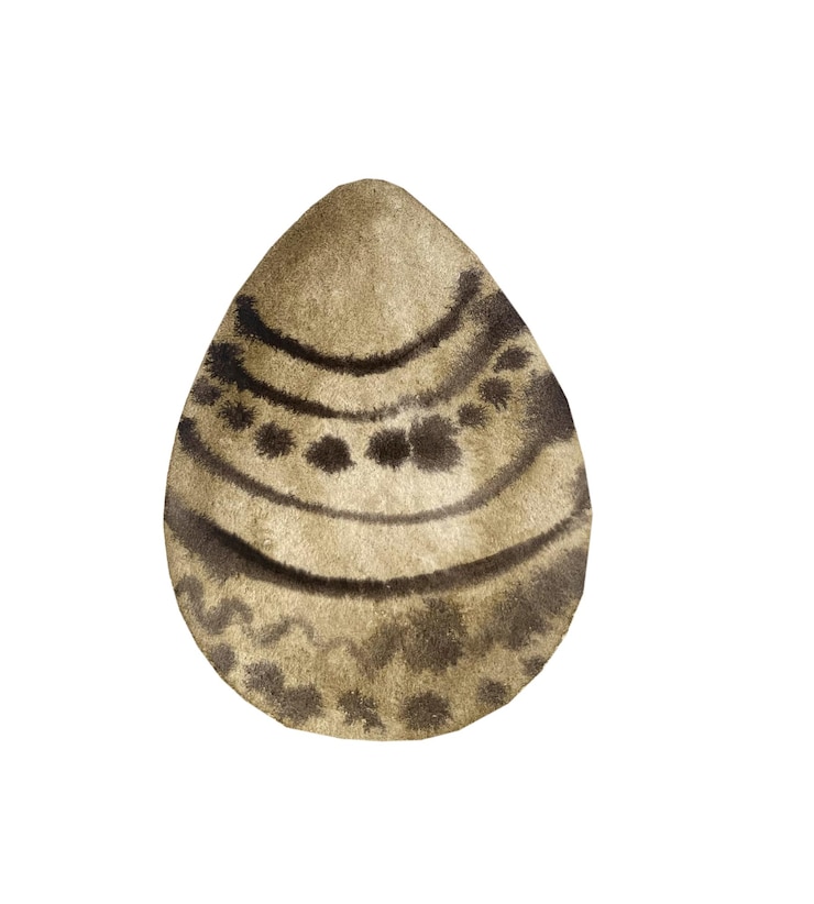 Vector huevo de éster de acuarela