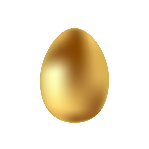 Vector huevo de oro realista