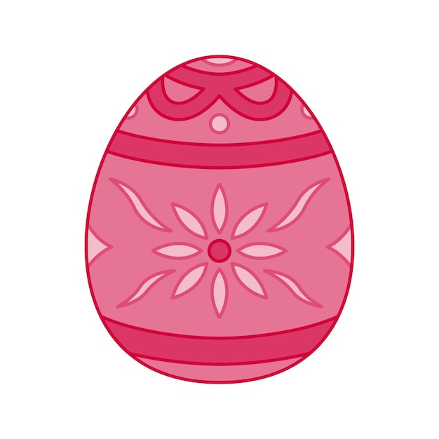 Huevo de Pascua aislado sobre fondo blanco Ilustración vectorial