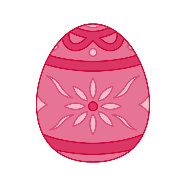 Huevo de pascua aislado sobre fondo blanco ilustración vectorial