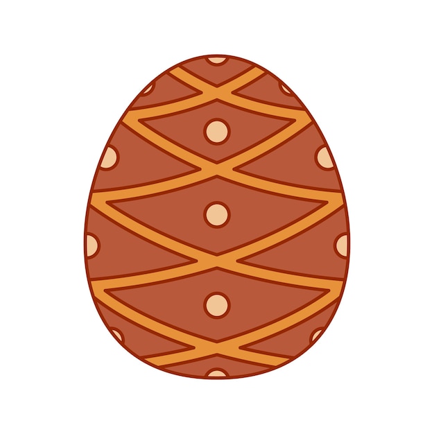 Huevo de pascua aislado sobre fondo blanco ilustración vectorial