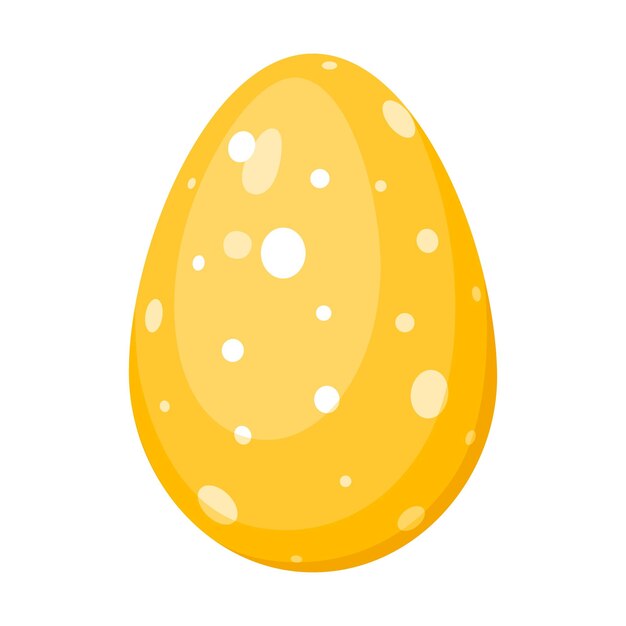 Huevo de Pascua amarillo con patrón de decoración manchado