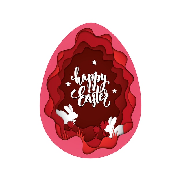 Huevo de Pascua de arte colorido del papel