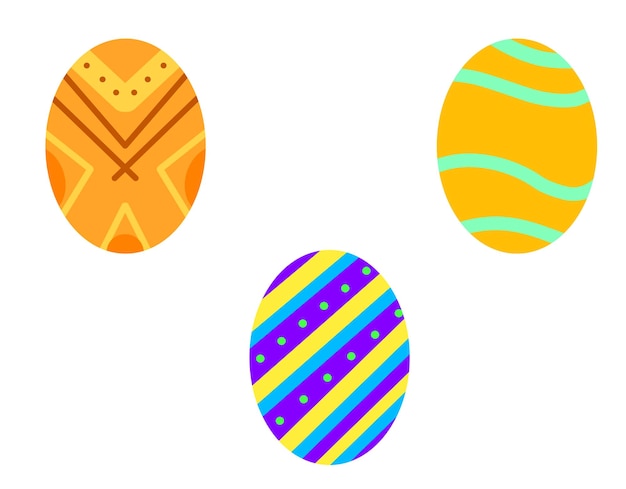 huevo de pascua conjunto vector colorido diseño huevos