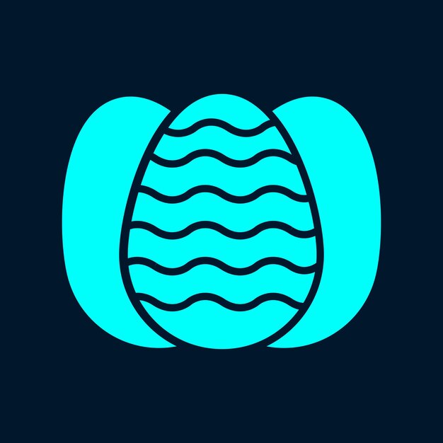 Huevo de Pascua obras de arte de moda gloriosa ilustración vectorial abstracta colorido diseño valioso