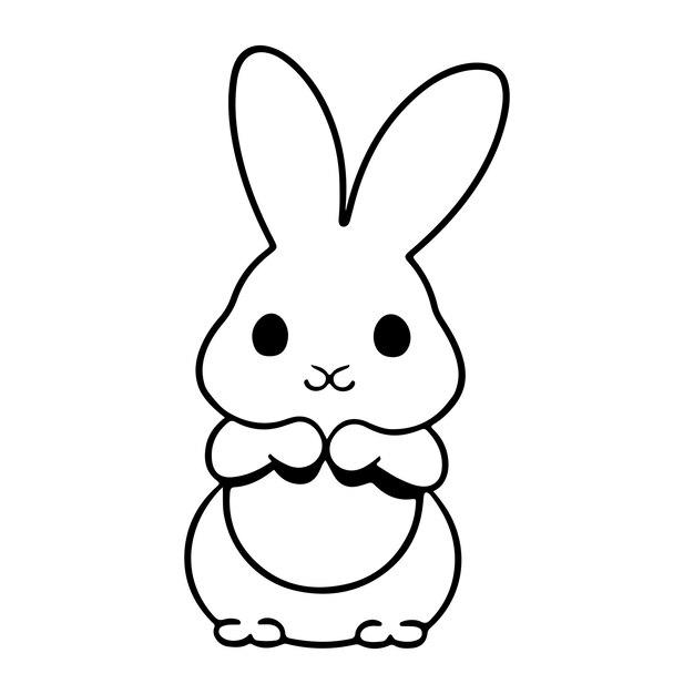 Vector huevo de pascua con orejas de conejo ilustración de huevo de pascua con oídos de conejo