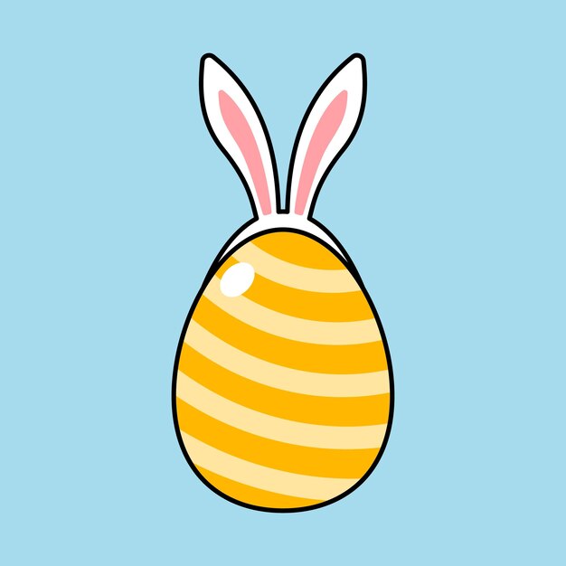 Huevo de Pascua con orejas de conejo