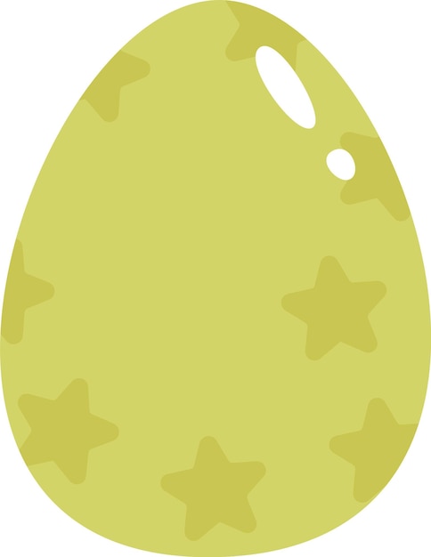 Vector huevo de pascua con patrón de estrellas