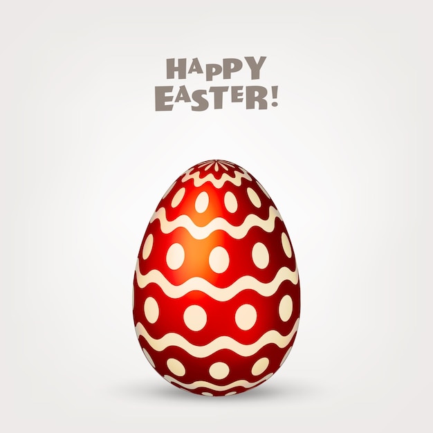 Vector huevo de pascua vacaciones de primavera en abril regalo celebración de la temporada