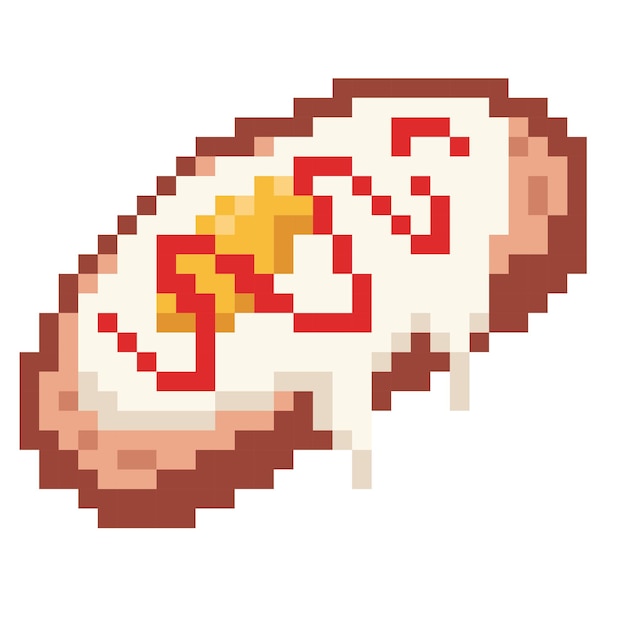 huevo sobre tostada vector de píxeles