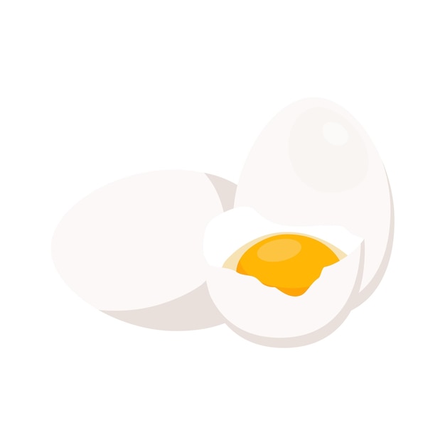 Huevos aislados en fondo blanco vector