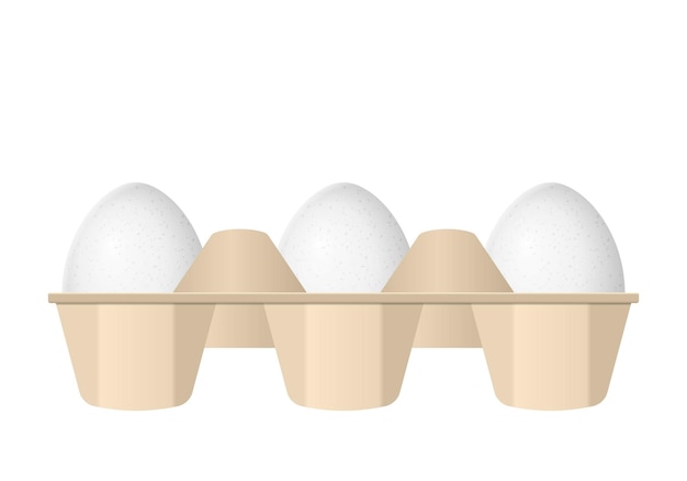 Huevos en caja de cartón