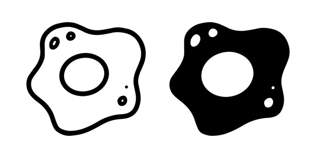 Huevos fritos dibujos animados Vector