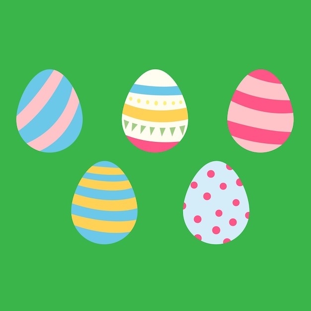 Huevos de Pascua celebración de huevos de Pascua para colorear elementos para postales y decoración