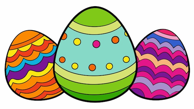 Huevos de Pascua de colores