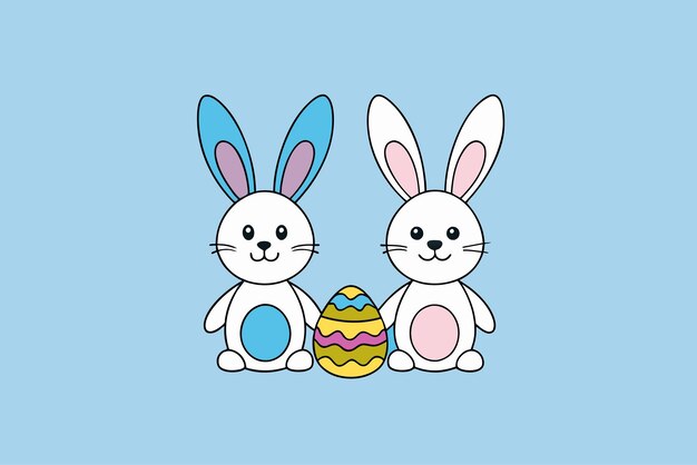 Vector huevos de pascua de conejo clipart