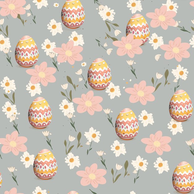 Huevos de Pascua decorados de colores con varios patrones sobre un fondo blanco brillante Huevo de Pascua de colores