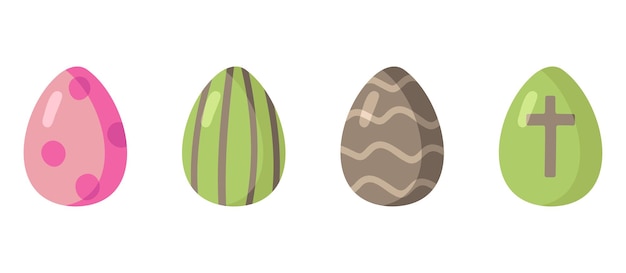 Huevos de pascua en estilo doodle