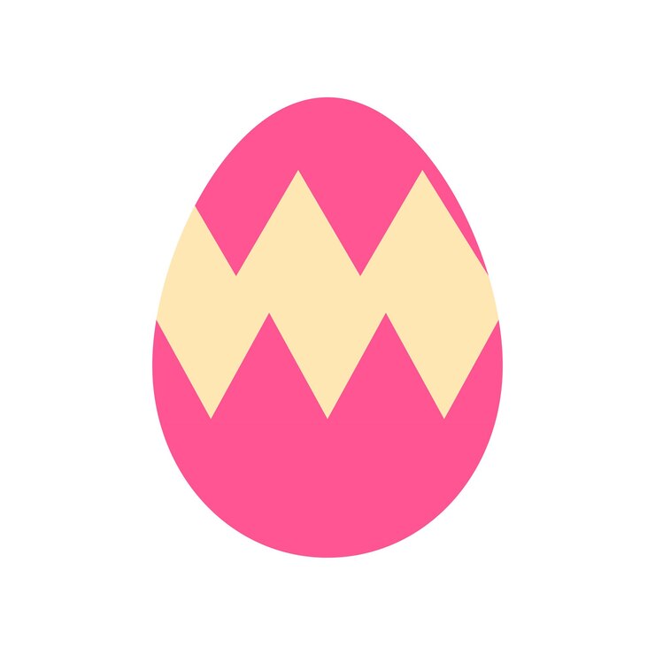 Huevos de Pascua Icono de la fiesta del día de Pascua con patrones de decoración Símbolos logotipo aislado