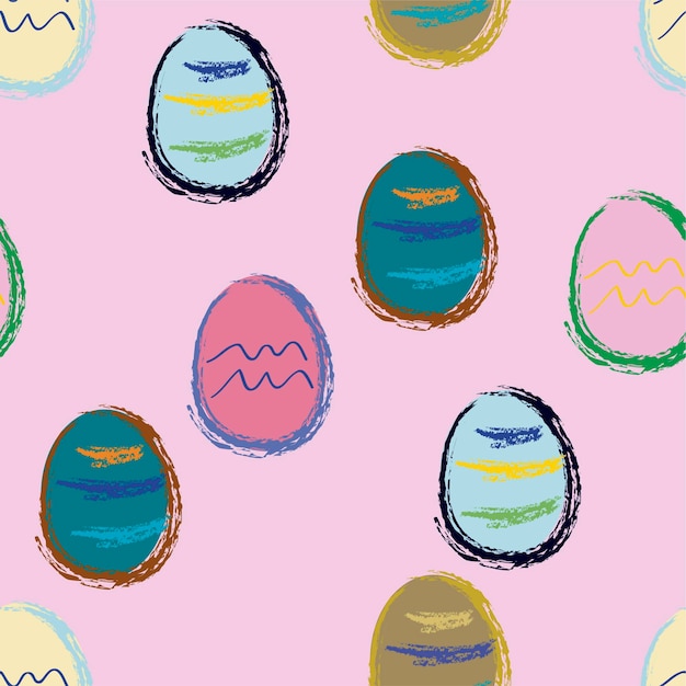 Vector huevos de pascua, vector, moda, plano de fondo, seamless