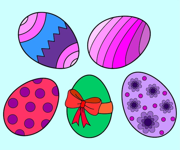 Vector huevos de pascua