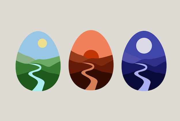 Vector huevos de pascua