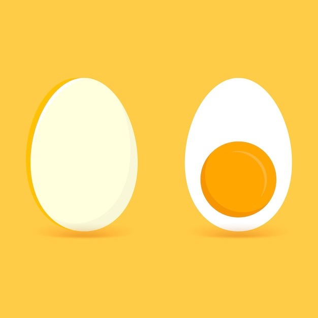 Huevos en varias formas ilustración vectorial aislada en fondo blanco