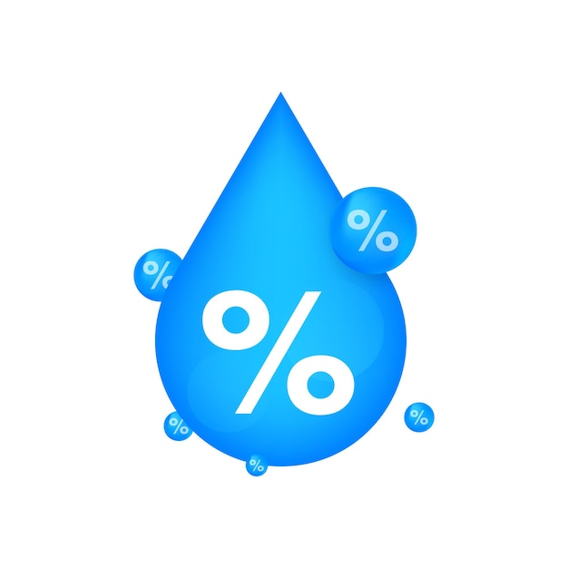 Humedad clima sensor agua nivel tasa vector stock ilustración