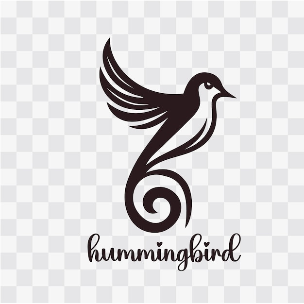 Hummingbird clipart en blanco y negro descarga gratuita diseño del logotipo de Hummingbird