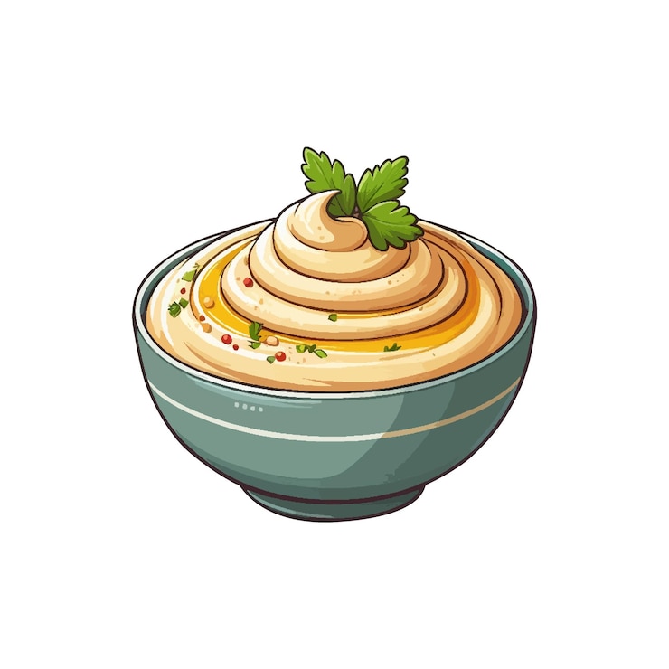 Vector hummus ai generó la imagen