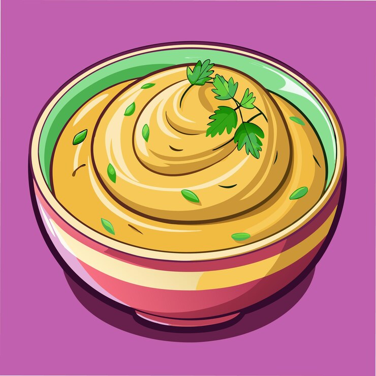 Vector hummus estilizado vector clip art perfecto para gráficos y diseño