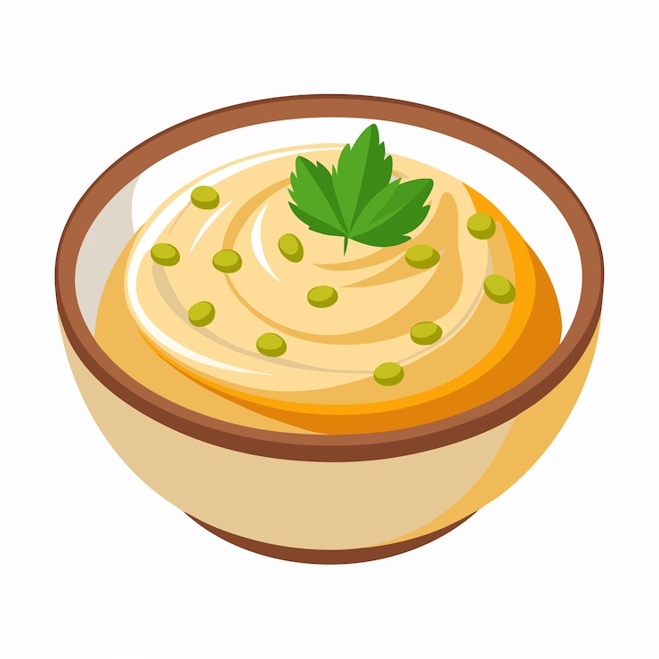 Vector hummus estilizado vector clip art perfecto para gráficos y diseño