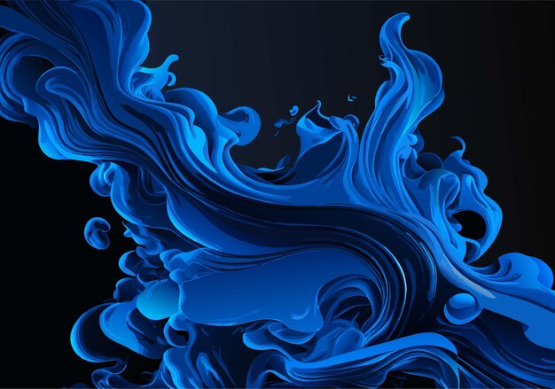 Humo azul sobre fondo negro