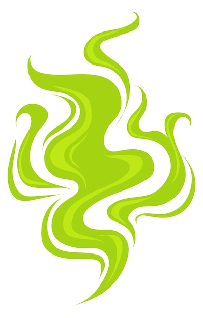 Humo verde Olor a dibujos animados Mal olor apestoso
