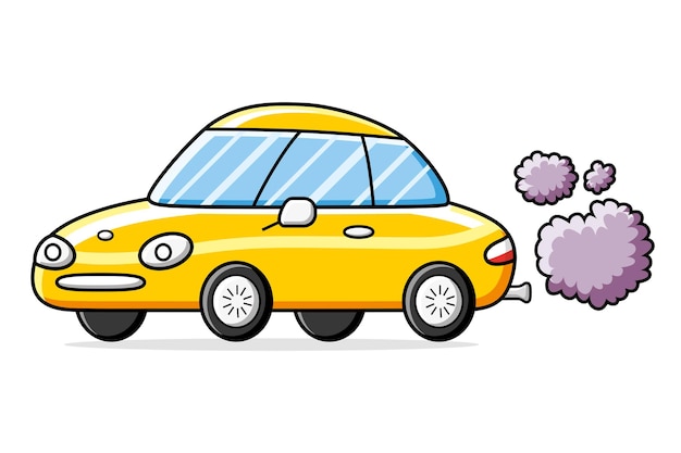 Los humos de los automóviles contaminan el aire