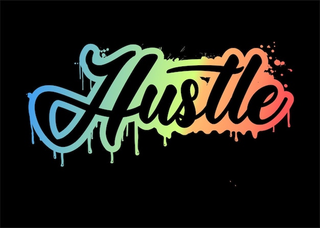 Hustle inspirational quotes camiseta diseño gráfico vectorial