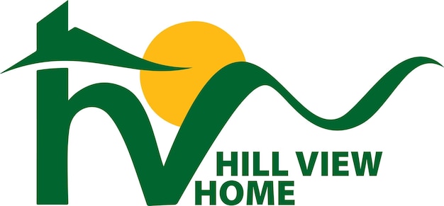 Vector hv, logotipo de hill view