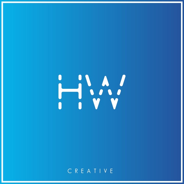 HW Creative último diseño de logotipo Premium Vector Creative Logo Vector Ilustración letras del logotipo Logotipo
