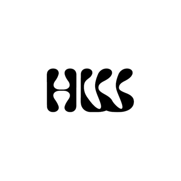 HW monograma diseño del logotipo letra texto nombre símbolo monocromático logotipo alfabeto carácter logotipo simple