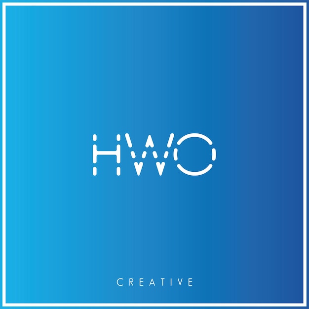 HWO Premium Vector El último diseño de logotipo Creativo Logo Vector Ilustración logotipo Monograma creativo