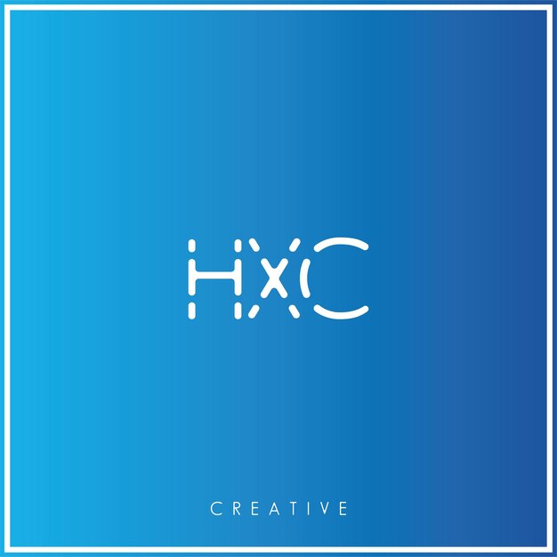 HXC Premium Vector Último diseño de logotipo Creative Logo Vector Ilustración de logotipo Monograma creativo