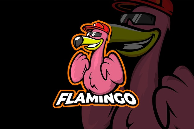 Hype Flamingo - Plantilla de logotipo de deporte