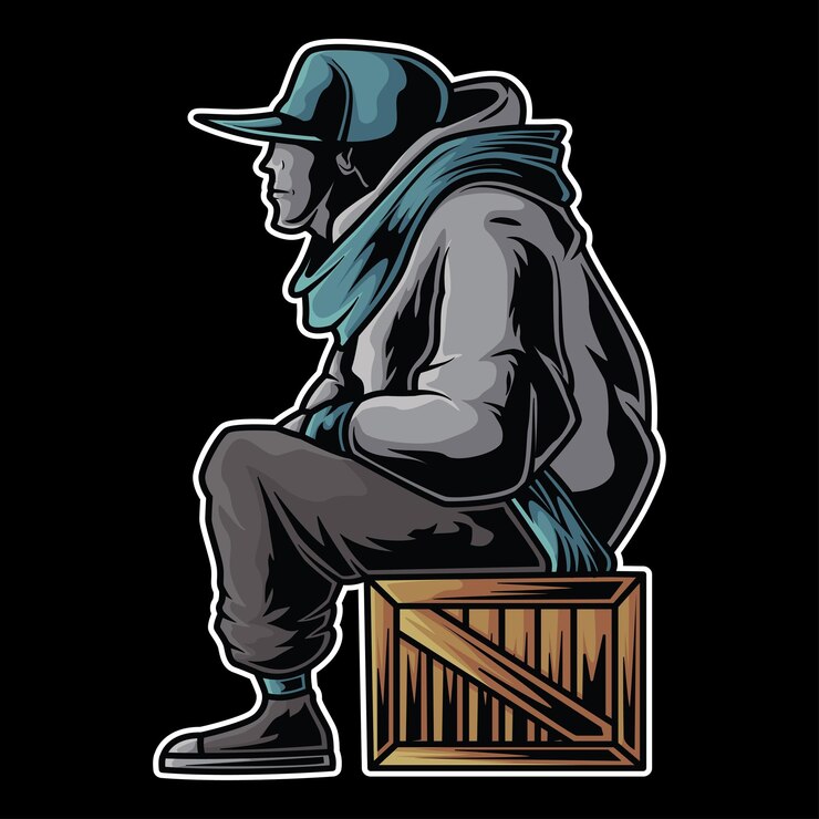 Hypebeast calle gente personaje vector ilustración